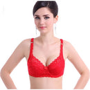 SVOKOR Women Bras Fashion Casual Sexy V-neck Solid Color Chest Pad Lace Sling Nylon Breathable Elasticity Comfortable Women Bras