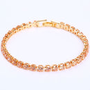 Luxury 4mm Cubic Zirconia Tennis Bracelets Iced Out Chain Crystal Wedding Bracelet For Women Men Gold Silver Color Bracelet