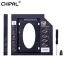 CHIPAL Second 2nd HDD Caddy 9MM 9.5MM 12.7MM SATA 3.0 for 2.5'' SSD Case Hard Disk Drive Adapter for Laptop CD DVD-ROM Optibay