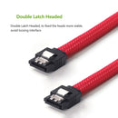 50CM SATA 3.0 III SATA3 7pin Data Cable 6Gb/s SSD Cables HDD Hard Disk Data Cord with Nylon Sleeved Premium Version