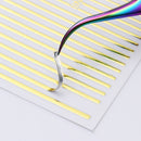 1PC Silver Gold Lines Stripe 3D Nail Sticker Geometric Waved Star Heart Self Adhesive Slider Papers Nail Art Transfer Stickers
