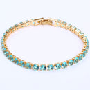 Luxury 4mm Cubic Zirconia Tennis Bracelets Iced Out Chain Crystal Wedding Bracelet For Women Men Gold Silver Color Bracelet
