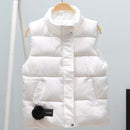 New Fashion Winter Vest For Women Collar Sleeveless Short Coat Women Jacket Waistcoat Female Autumn Women Clothing
