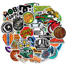 50 PCS Skateboard Fashion brand Logo Waterproof Sticker For Luggage Car Guaitar Skateboard Phone Bicycle Laptop Stickers