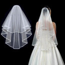 Simple Short Tulle Wedding Veils Two Layer With Comb White Ivory Bridal Veil for Bride for Marriage Wedding Accessories