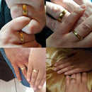 Letdiffery Smooth Stainless Steel Couple Rings Gold Simple 4MM Women Men Lovers Wedding Jewelry Engagement Gifts