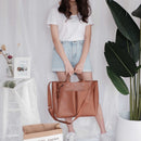 2021 new Pu Leather laptop Bag Simple Handbags Famous Brands Women Shoulder Bag Casual Big Tote Vintage Ladies Crossbody Bags