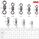 Meredith 50PCS/Lot Fishing Swivels Ball Bearing Swivel with Safety Snap Solid Rings Rolling Swivel for Carp Fishing Accessories