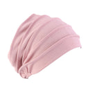 2021 New Elastic Fashion Turban Hat Solid Color Women Warm Winter Headscarf Bonnet Inner Hijabs Cap Muslim Hijab femme Wrap Head