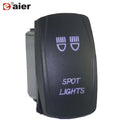 1PC 24V 20A Car Boat Rocker Switch 12V Waterproof Lighted Rocker Toggle Switch ON Off 5 Pin For Marine ATV RZR RV Auto Truck