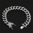 13mm Iced Out Cuban Necklace Chain Hip Hop Jewelry Choker Gold Silver Color Rhinestone CZ Clasp for Mens Rapper Necklaces Link