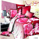 Home textiles cotton Leopard grain rose 3D bedding sets King size 4 Pcs of duvet cover bed sheet pillowcase bedclothes