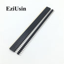 20pcs 10 pairs 40 Pin 1x40 Single Row Male and Female 2.54 Breakable Pin Header PCB JST Connector Strip for Arduino Black