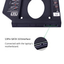 CHIPAL Second 2nd HDD Caddy 9MM 9.5MM 12.7MM SATA 3.0 for 2.5'' SSD Case Hard Disk Drive Adapter for Laptop CD DVD-ROM Optibay