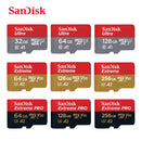 SanDisk Ultra Micro SD Card 16GB 32GB MicroSDHC Memory Card 64GB 128GB 256GB MicroSDXC EXTREME/Extreme PRO V30 U3 4K UHD TF Card