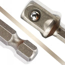 XCAN 3pcs 1/4 "3/8" 1/2 " Socket Adapter Hex Shank Drill bits Extension Rod Power Tool Accessories