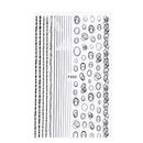 1PC Silver Gold Lines Stripe 3D Nail Sticker Geometric Waved Star Heart Self Adhesive Slider Papers Nail Art Transfer Stickers