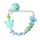 Personalized Name Baby Pacifier Clips Koala Pacifier Chain Holder for Baby Teething Soother Chew Toy Dummy Clips