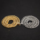 13mm Iced Out Cuban Necklace Chain Hip Hop Jewelry Choker Gold Silver Color Rhinestone CZ Clasp for Mens Rapper Necklaces Link