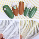 1PC Silver Gold Lines Stripe 3D Nail Sticker Geometric Waved Star Heart Self Adhesive Slider Papers Nail Art Transfer Stickers