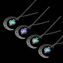 FAMSHIN Fashion Silver Color Charm Luminous Pendant Necklace Women Moon Glowing Stone Necklace Christmas Necklaces Jewelry Gifts