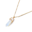 IPARAM Fashion Trend Crystals Necklace Bohemian Hexagon Opal Pendant Necklace Female Hexagon Crystal Necklace Gift 2021 NEW