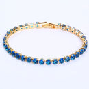 Luxury 4mm Cubic Zirconia Tennis Bracelets Iced Out Chain Crystal Wedding Bracelet For Women Men Gold Silver Color Bracelet