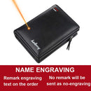 Fashion Men Wallets Name Engraving Zipper Card Holder High Quality Male Purse New PU Leather Coin Holder Men Wallets Carteria