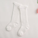 New Kids Socks Toddlers Girls Big Bow Knee High Long Soft Cotton Lace baby Socks Kids Solid Colour Cute Bow Girls Socks