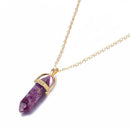 IPARAM Fashion Trend Crystals Necklace Bohemian Hexagon Opal Pendant Necklace Female Hexagon Crystal Necklace Gift 2021 NEW