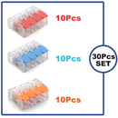 (30&50Pieces) Lever Nuts-3 New style compact Splicing Connectors Quick Disconnect Wire Connectors AWG 24-12