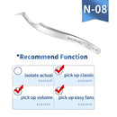 NAGARAKU Eyelash Extension Tweezers Makeup Stainless Steel Non-magnetic Pincet Volume Eyelash Tweezers 3D accurate