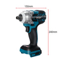 Drillpro Brushless Cordless Electric Impact Wrench Rechargeable 1/2 inch Wrench Power Tools Compatible for Makita 18V Battery