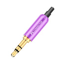 1pc Aluminum Jack 3.5 Earphone Plug with Tail plug clamps 3.5mm 3 pole Stereo Male Plug Gold Plated Wire Connector