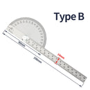 180 Degree Protractor Metal Angle Finder Angle Ruler Woodworking Tools Measuring Ruler Angle Meter Stainless Steel Goniometer