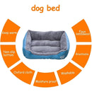 Dog Bed Fleece Pet Winter Warm Mat Kennel Cotton Mat Dog Thicken mattress Puppy Soft Pet cushion Waterproof Bottom Cozy sofa Bed