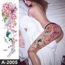 sexy fake tattoo for woman waterproof temporary tattoos large leg thigh body tattoo stickers peony lotus flowers fish dragon