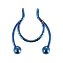 Stainless Steel Fake Piercing Nose Ring for Women Men Magnetic Septum Piercing Nose Cuff Punk Hip Hop Fake Body Jewelry Ear clip