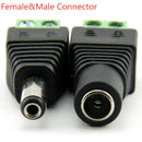 Male Female DC Connector 2.1mm*2.5mm Power Jack Adapter Plug For LED Strip Light CCTV Router Camera Home Applicance