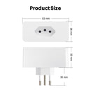 AVATTO Tuya WiFi Smart Plug , 16A Brazil Standard Smart Life APP Remote Smart Socket Voice Works for Google Home, Alexa Echo