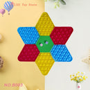 Rainbow Push Bubble Pop Fidget Stress Relief Squeeze Ball Toy for Kid Children Antistress Game Hand Simple Dimple Relax Adult