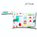 Baby Diaper Bag Cartoon Print Waterproof Wet Dry Nappy Zipper Handbag Stroller Carry Pack Travel Outdoor Wet Diaper Storage Bags