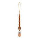 Baby Pacifier Clips Silicone Beads Wooden Ring Pacifier Chain Infant Nipple Appease Soother Chain Clips Dummy Holder Nipple Clip