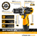 DEKO 12V 16V 20V Cordless Drill Electric Screwdriver Mini Wireless Power Driver Lithium-Ion Battery Home DIY 18+1TorqueSettings