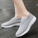 Women Flats Shoes Plus Size 43 Breathable Mesh Platform Sneakers Women Slip on Soft Ladies Casual Shoes Woman Knit Sock Flats 36