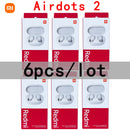 3/6 pieces/lot Xiaomi Redmi Airdots 2 TWS Wireless Earphone AI Control Gaming Headset With Mic Original Xiaomi Airdot S Earbuds