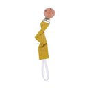 2021New Baby Pacifier Clip Newborn Linen Cotton Animal Wooden Pacifier Chain Nipple Soother Dummy Eco-friendly Material Holder