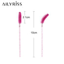 Disposable Eyelash Brush 25/50 Pcs Crystal Eye Brush Diamond Handle Mini Mascara Wands Brush Eyelash Extension Makeup Brush Set