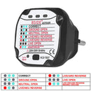 BSIDE Digital Socket Tester Smart Voltage Detector RCD GFCI NCV Test Large display Outlet checker EU US UK Plug Ground Zero Line
