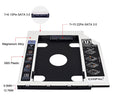 CHIPAL 2nd HDD Caddy 12.7mm 9.5mm SATA 3.0 2.5'' HD Hard Disk Drive Enclosure SSD Case Box For Laptop CD-ROM DVD-ROM Optical Bay
